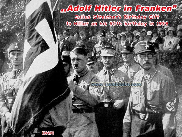 Reichsführer-SS Heinrich Himmler, Adolf Hitler, Nazi Blood Flag Jakob Grimminger