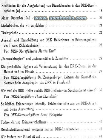 DRK-Arbeitsbrief November 1942