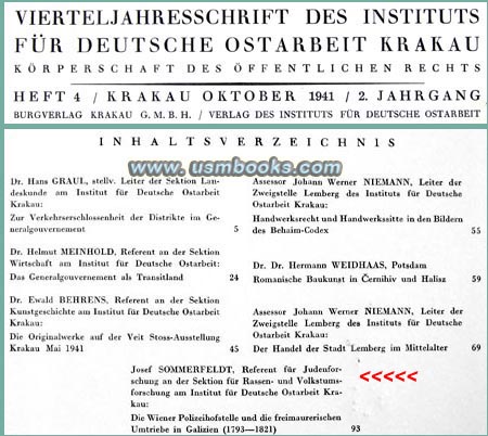Referent für Judenforschung an der Sektion für Rassenforschung Krakau