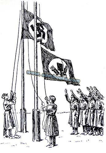 Nazi RAD flag, Hakenkreuzfahne