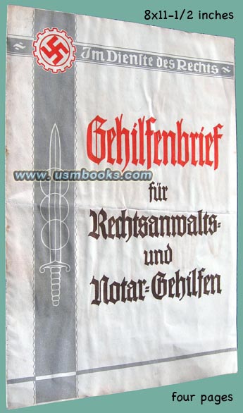 Gehilfenbrief für Rechtsanwalts- und Notar-Gehilfen