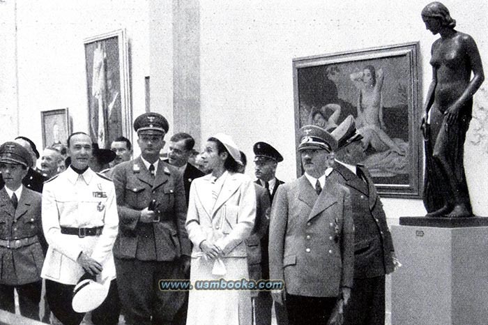 Adolf Hitler, Gerdy Troost, Dr. Joseph Goebbels, House of German Art Munich